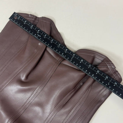 NORMA KAMALI Strapless Grace Mini Dress Unlined Women's Sz M/38 Chocolate