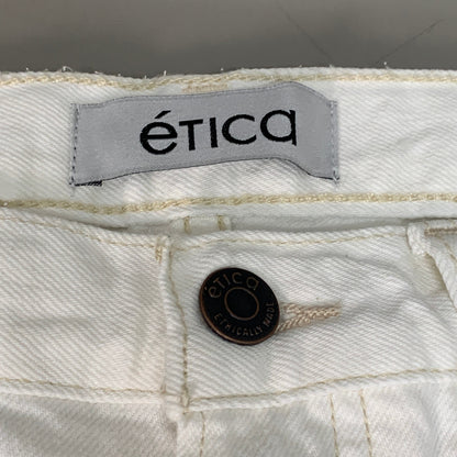 ETICA Tyler High Waist Straight Leg Ankle jeans Vintage White Size 27 EW180114A