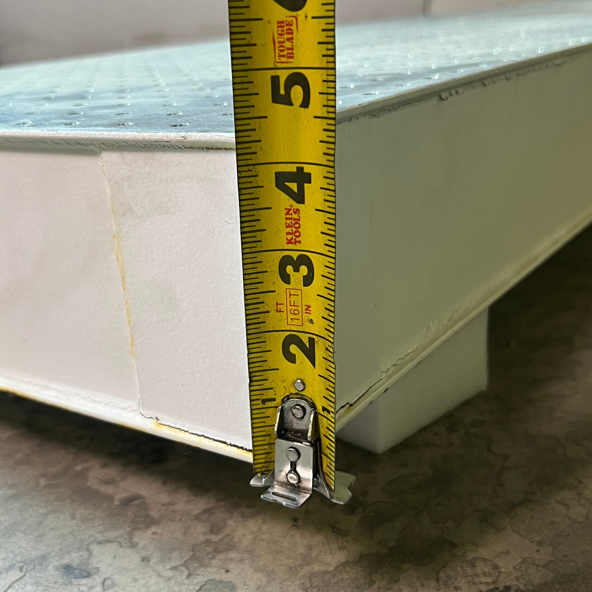 Steel Optical Breadboards 18"W x 72"L x 4"H Grey (AS-IS, A Little Damage)