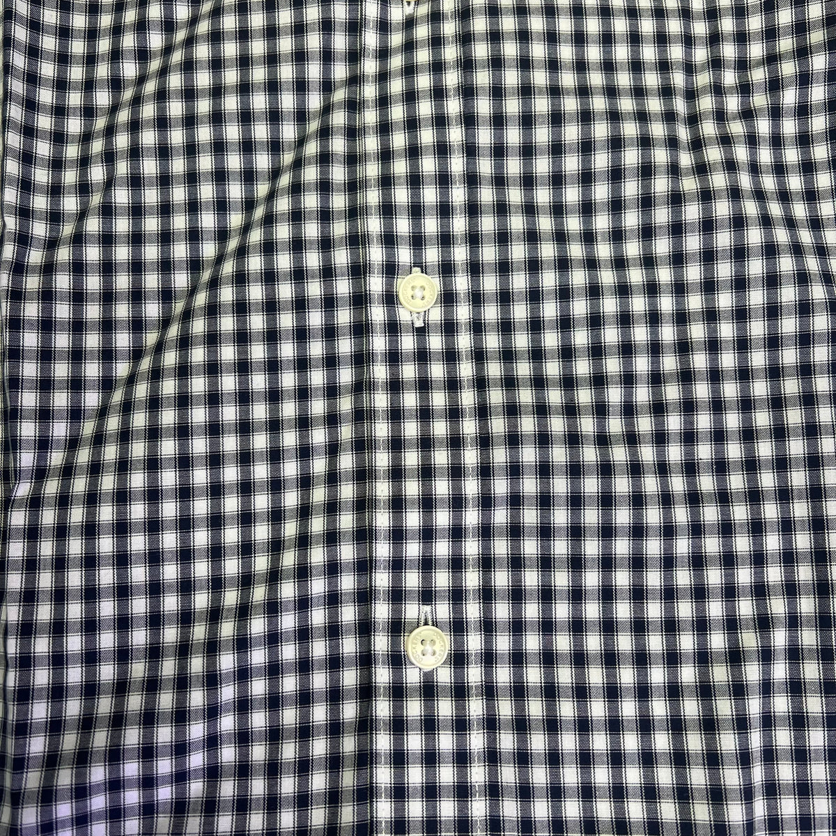 DOCKERS Signature Stain Defender Button Up Shirt Men's Sz XL Navy Blue A42520010