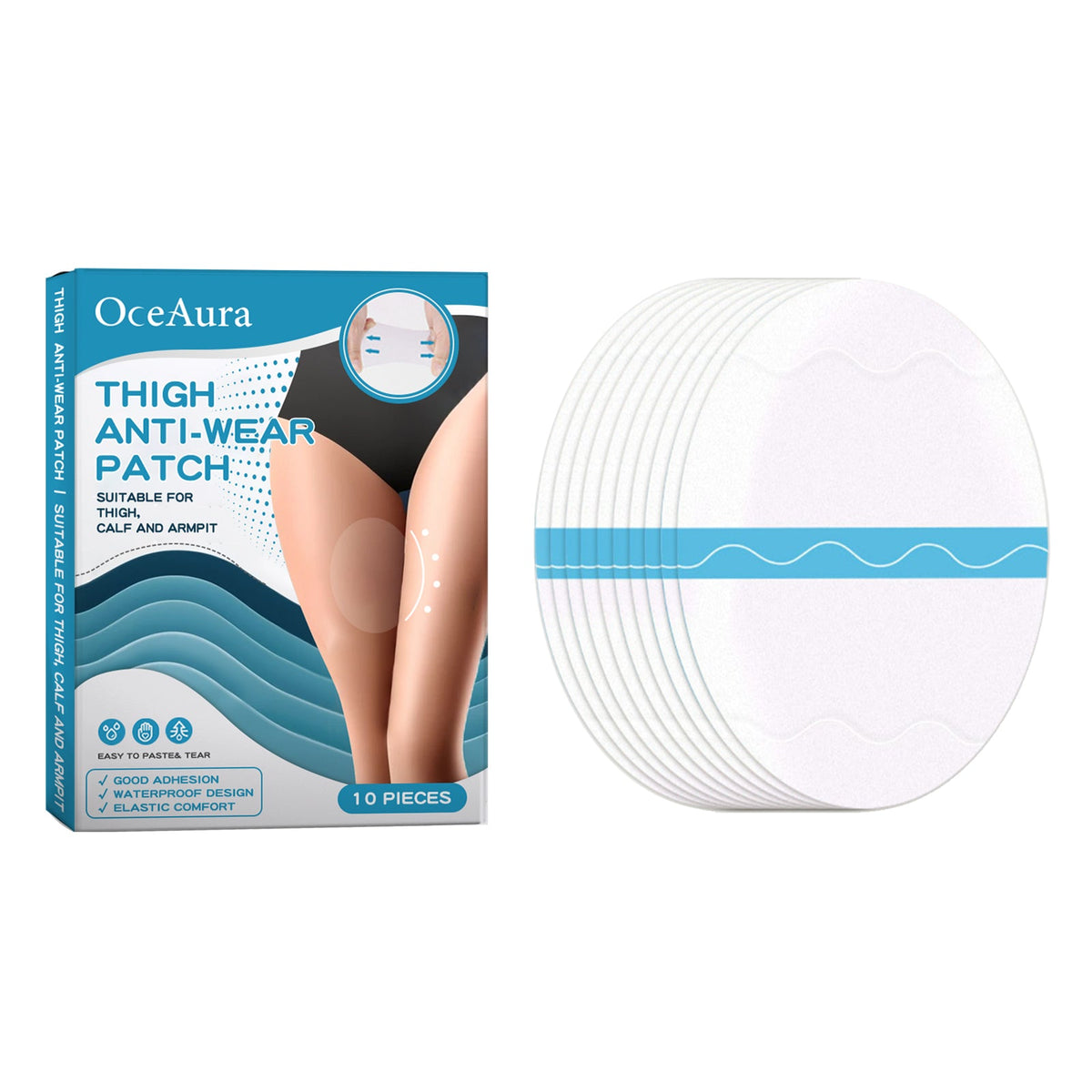 Oceaura Thigh Anti-Wear Adhesive, Thigh And Calf Non-Trace Leg Protector Breathable Invisible Multi-Functional Anti-Wear Foot Adhesive