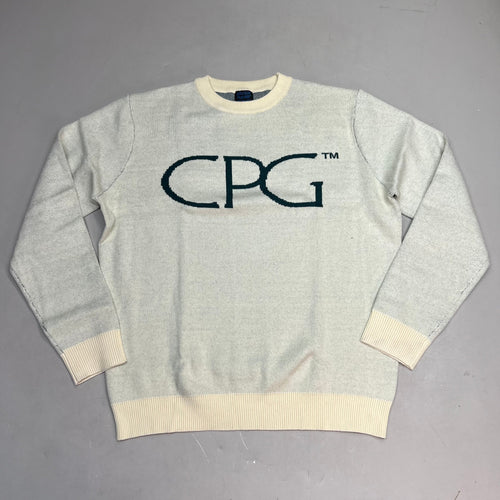 CPG CODEGRAPHY WORLDWIDE Sweater Women's Sz XL Green/Crème WCPG-SWTR-NTRL-2022-3