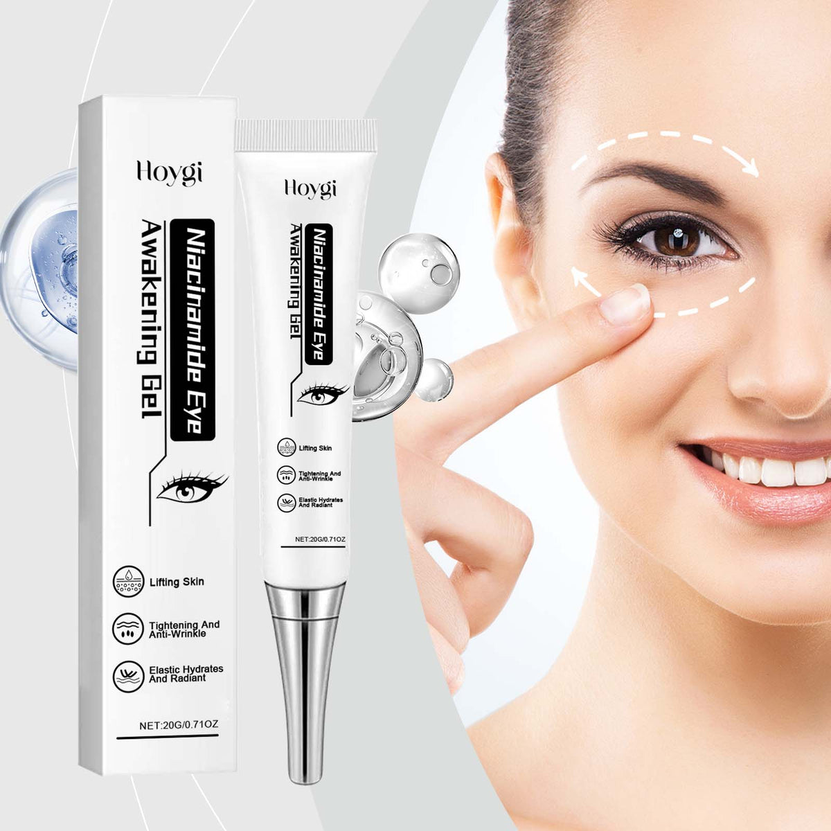 Niacinamide Eye Gel Hydrating And Moisturizing Elastic Firming Skin Around Eye Care Moisturizing Eye Cream