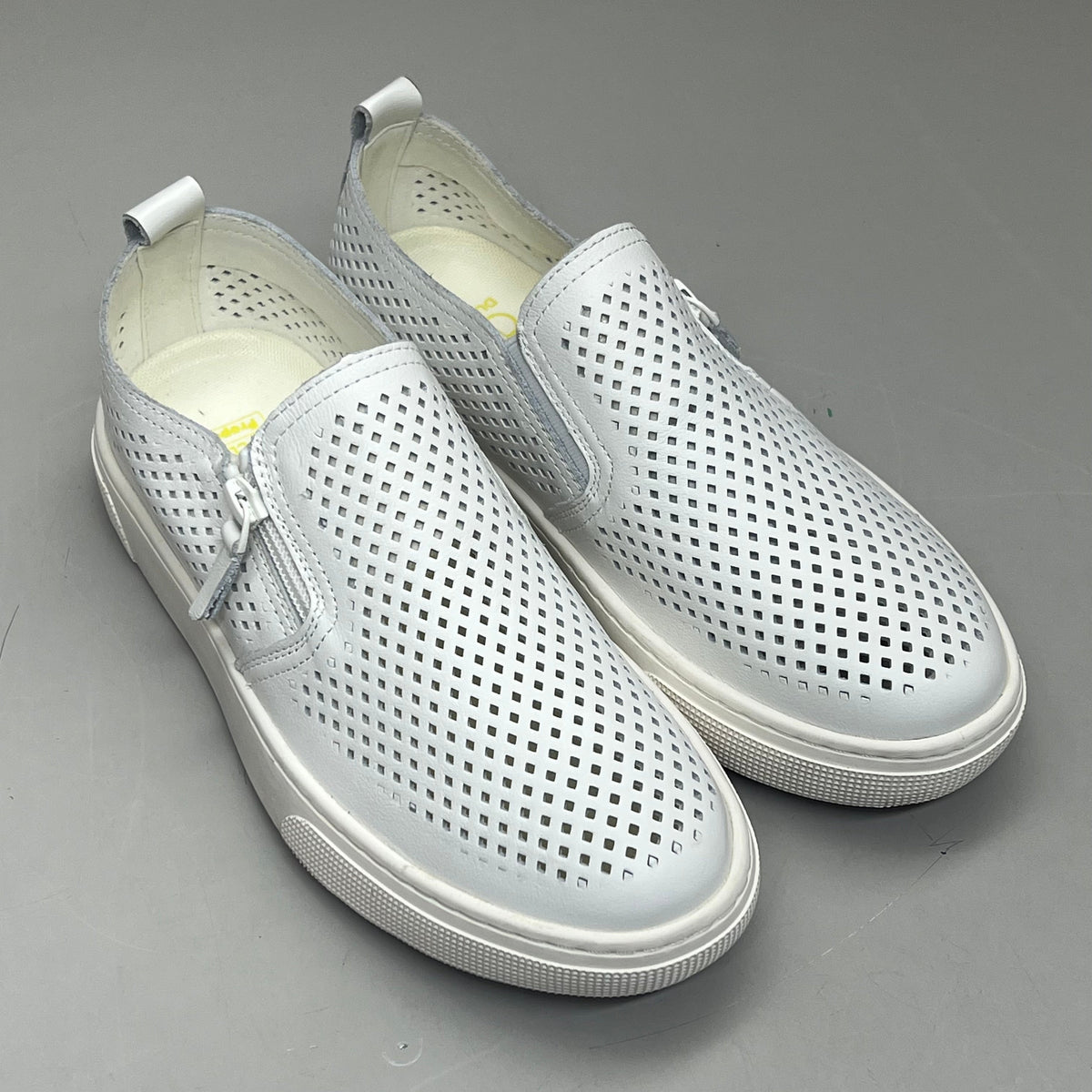 PROPET Kate Side Zip Leather Breathing Open Cell Women's Sz 6 White WCX015L