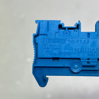 PHOENIX CONTACT Feed Through Terminal Block 1 Deck Level  PT 2.5 BU Blue 3209523