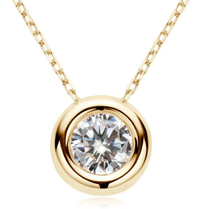 1 Carat Moissanite 925 Sterling Silver Necklace