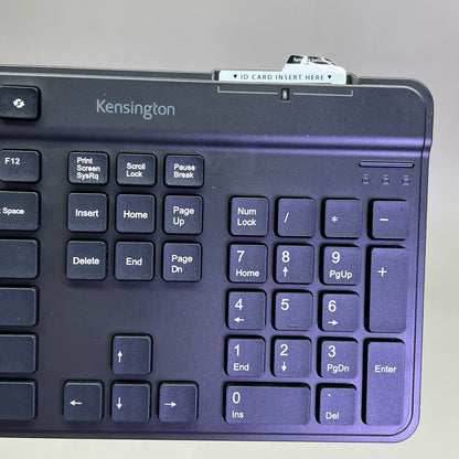 KENSINGTON Simple Solutions Wired Keyboard w/ Smart Card Reader Black K55115US