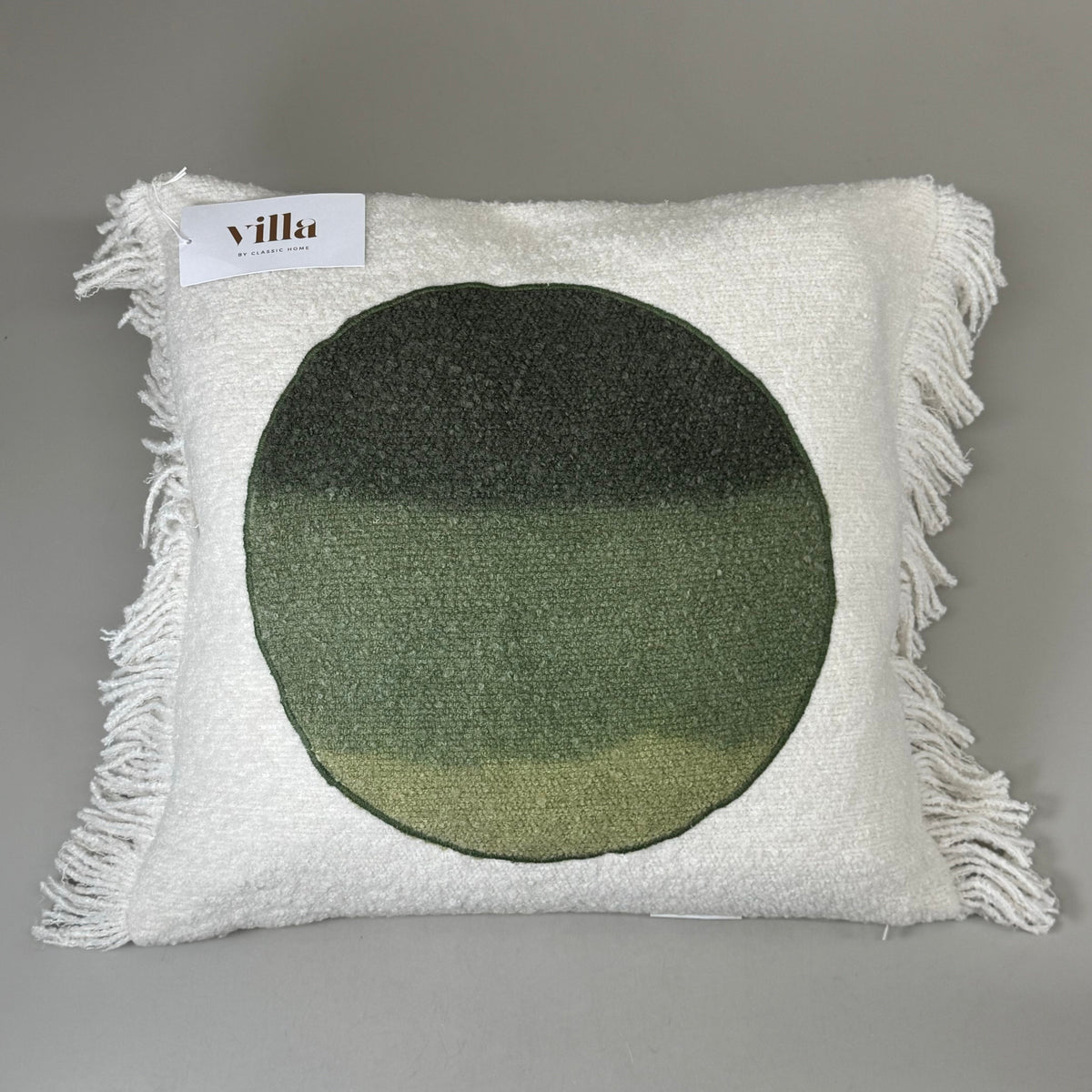 VILLA RN 20"x20" Gantt Pillow in Green/Ivory