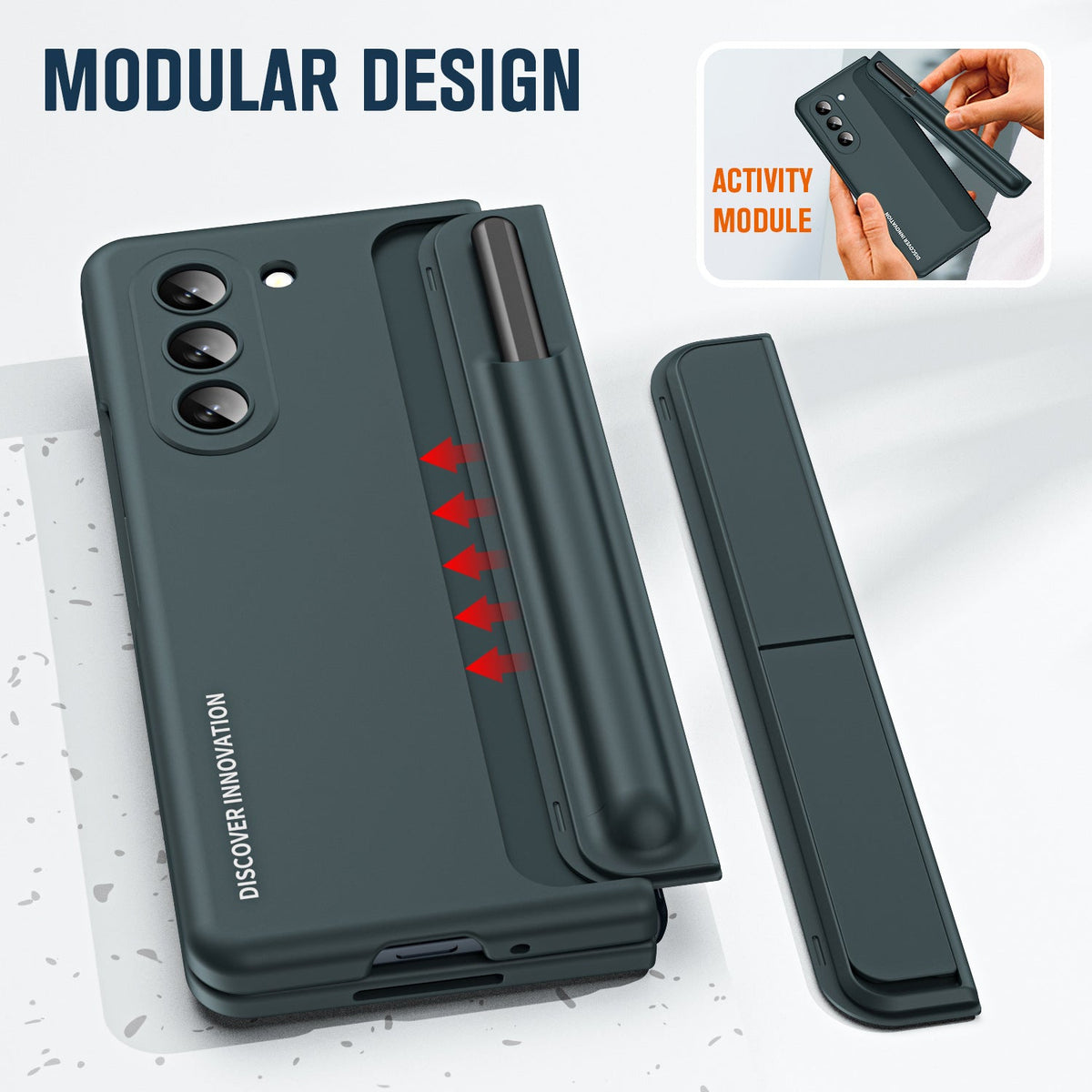 Samsung zfold 6 phone case FOLD5 folding screen pen slot bracket 2-in-1 all inclusive anti fall protective case is suitable