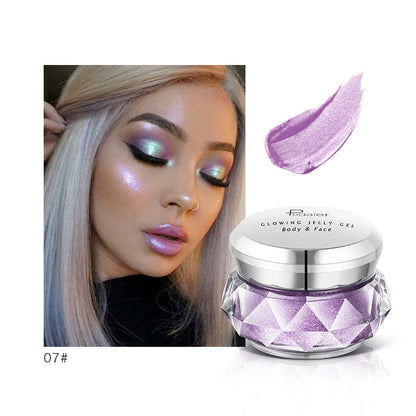 Pudaier Jelly Gel Face Highlighter Body Highlighter Mermaid Eyeshadow