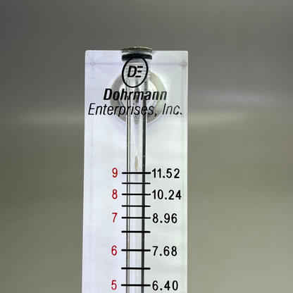 DOHRMANN ENTERPRISES INC. Flowmeter For 1/4"IDx3/8"ID Hose 6.5" Clear FM-1008.5