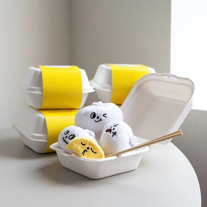 Pet Plush Bun Sound Biting Small Steamed Bun Durable Slow Feeding Hide Food Intelligent Sniffing