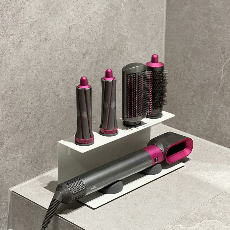 Non - Perforated Hair Dryer Holder. Also for Straighteners & Curling Irons. Ideal for Bathroom Sorting