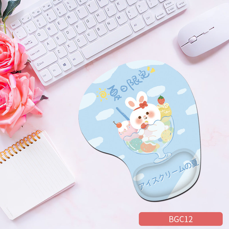 Silicone wrist mouse pad female comfortable computer soft non-slip hand rest pad thick non-slip wrist rest cute game pad
