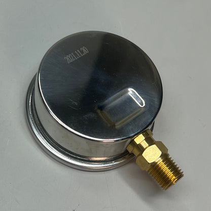 DYNAMIC FLUID COMPONENTS Stem Mount SS Pressure Gauge 100 PSI 1/4" NPT CF1P-007A
