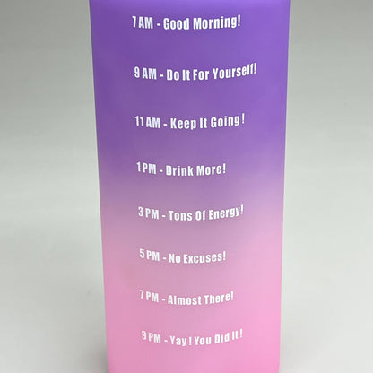 EPOCA (2 PACK) Primula Motivational Water Bottle Pink Ombre 64oz PHKH-64BL02