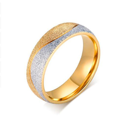 Vnox couple engagement ring for women men sand blasted