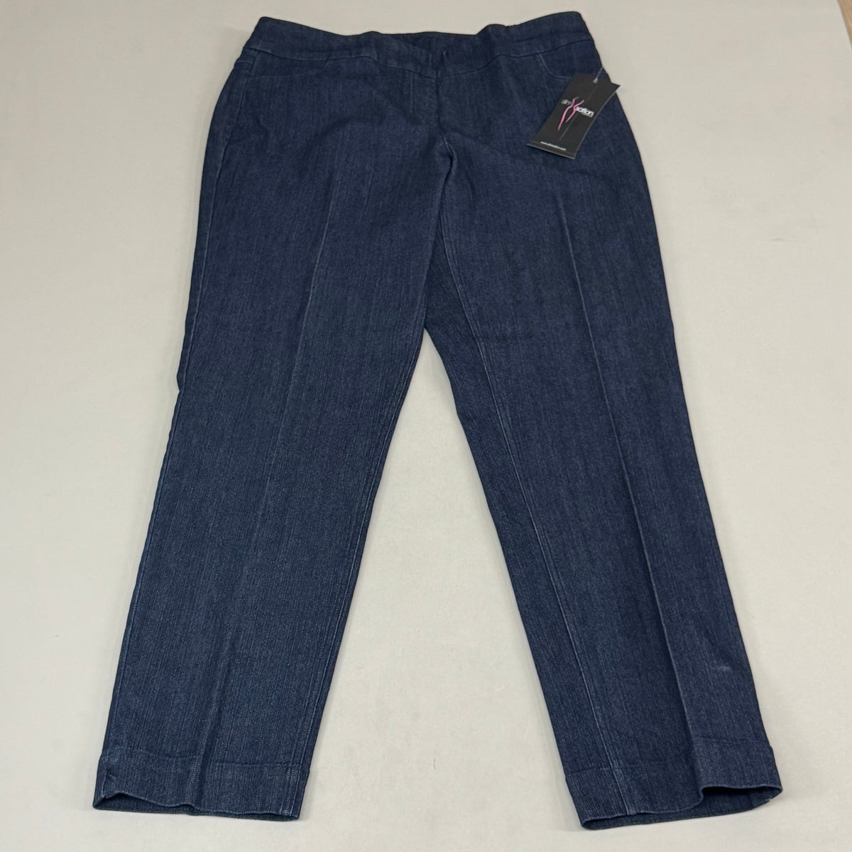 MULTIPLES Narrow Leg Pants Petite Women's Sz 12 Denim M2604P