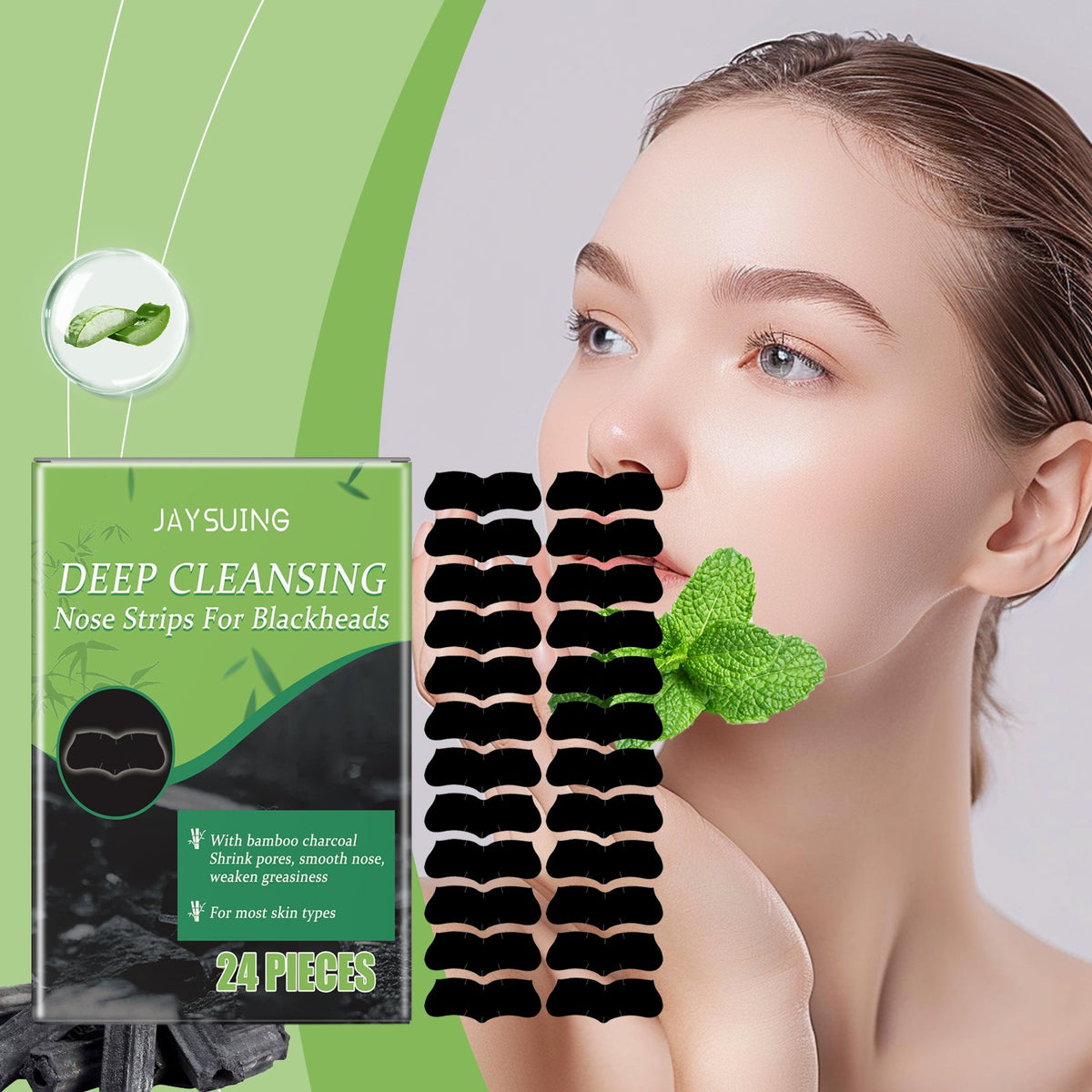 Charcoal Blackhead Pore Patch Gently Cleans Face From Blackheads And Improves Rough Pores