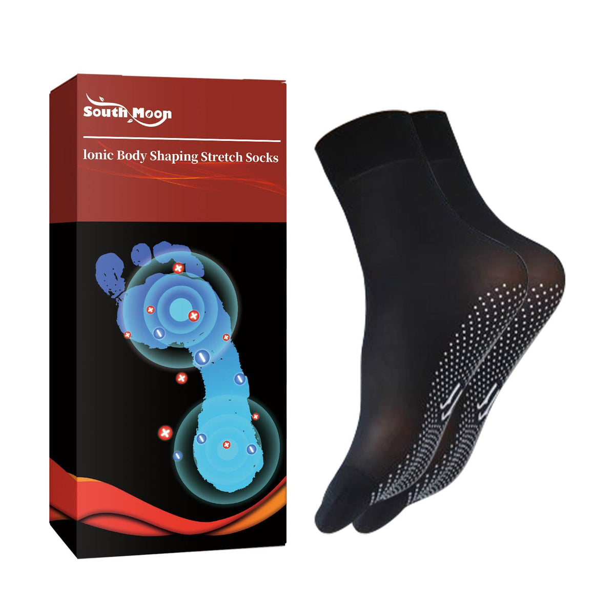 Ionic Body Shaping Stretch Socks, Outdoor Sports Comfortable Breathable Non-slip Foot Care Elastic Socks