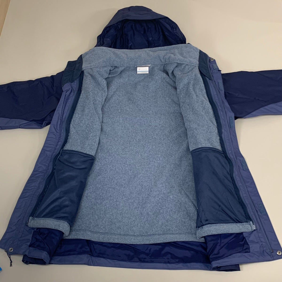 COLUMBIA Bugaboo II Fleece Interchange Jacket Men's Sz S Navy Blue 1800661477