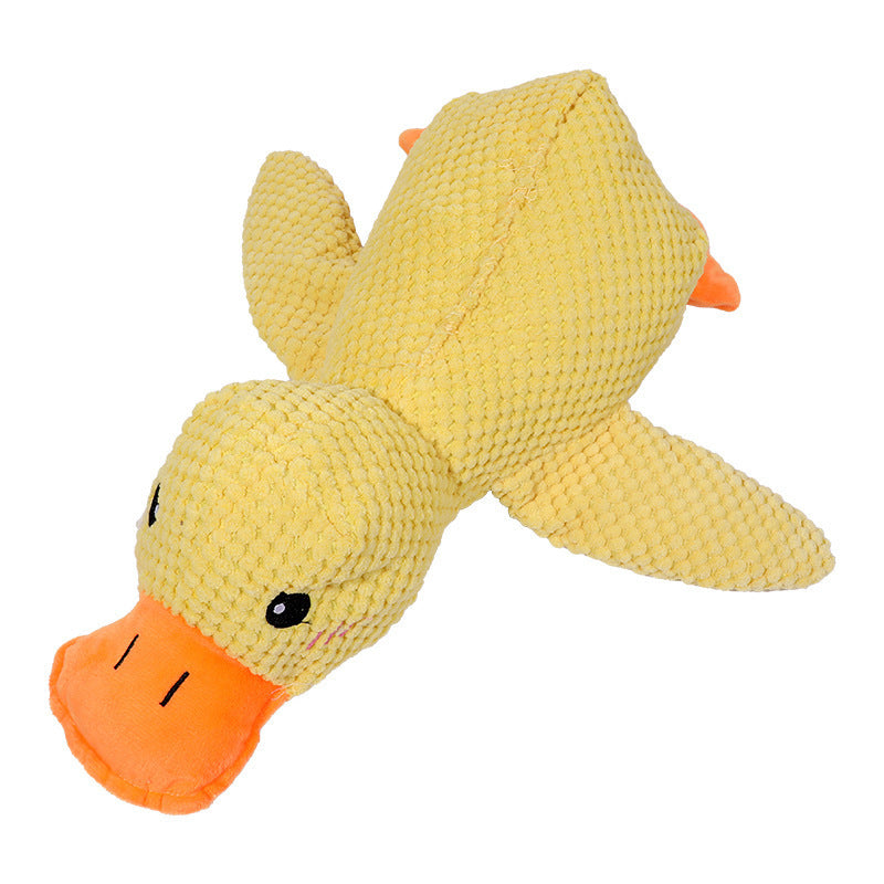 Dogs' Plush Companion Duck Toy for Biting and Teeth Cleaning with Sound, Fun for Cats and Pets - Charging Duck