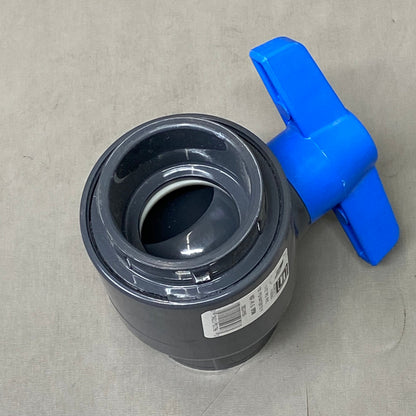DRAINAGE SOLUTIONS Utility Socket Ball Valve 1-1/2" Grey/Blue 2622-015G