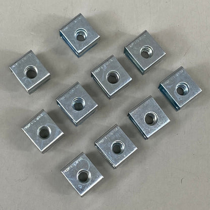 EMCOR ENCLOSURES (20 PACK) G-Shaped Spring Nut W/ Bolts 10-32 Zinc Plated Finish