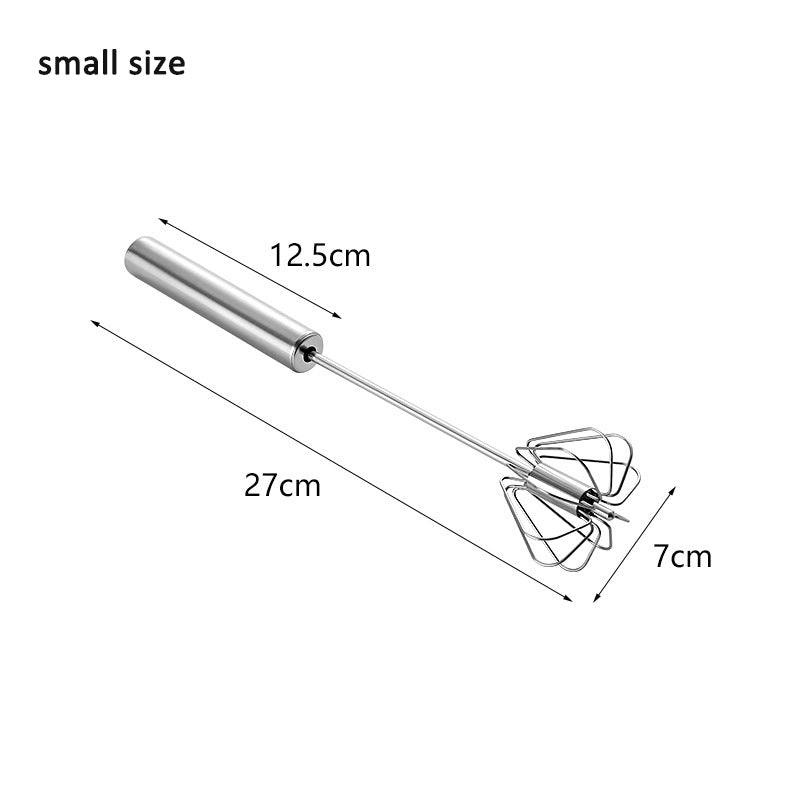 Stainless Steel Egg Beater Semi-Automatic Hand Press Rotary Household Kitchen Manual Egg