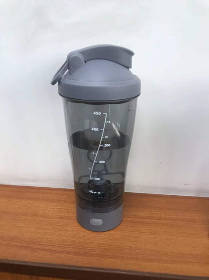 450ml Electric Stirring Cup Spiral Pattern Vortex Protein Powder Shake Cup Automatic Shake Cup Colorful Running Lantern