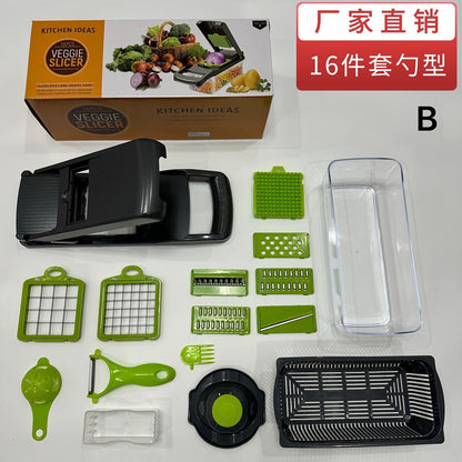 Multifunctional Vegetable Chopper Kitchen Dicer Grater Shredder Set Vegetable Cutter
