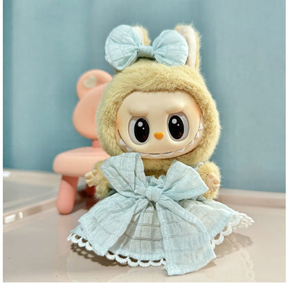 Clothing] Labubu Clothes with PVC Face Pendant, Labubu Sitting Party Series Doll Clothing
