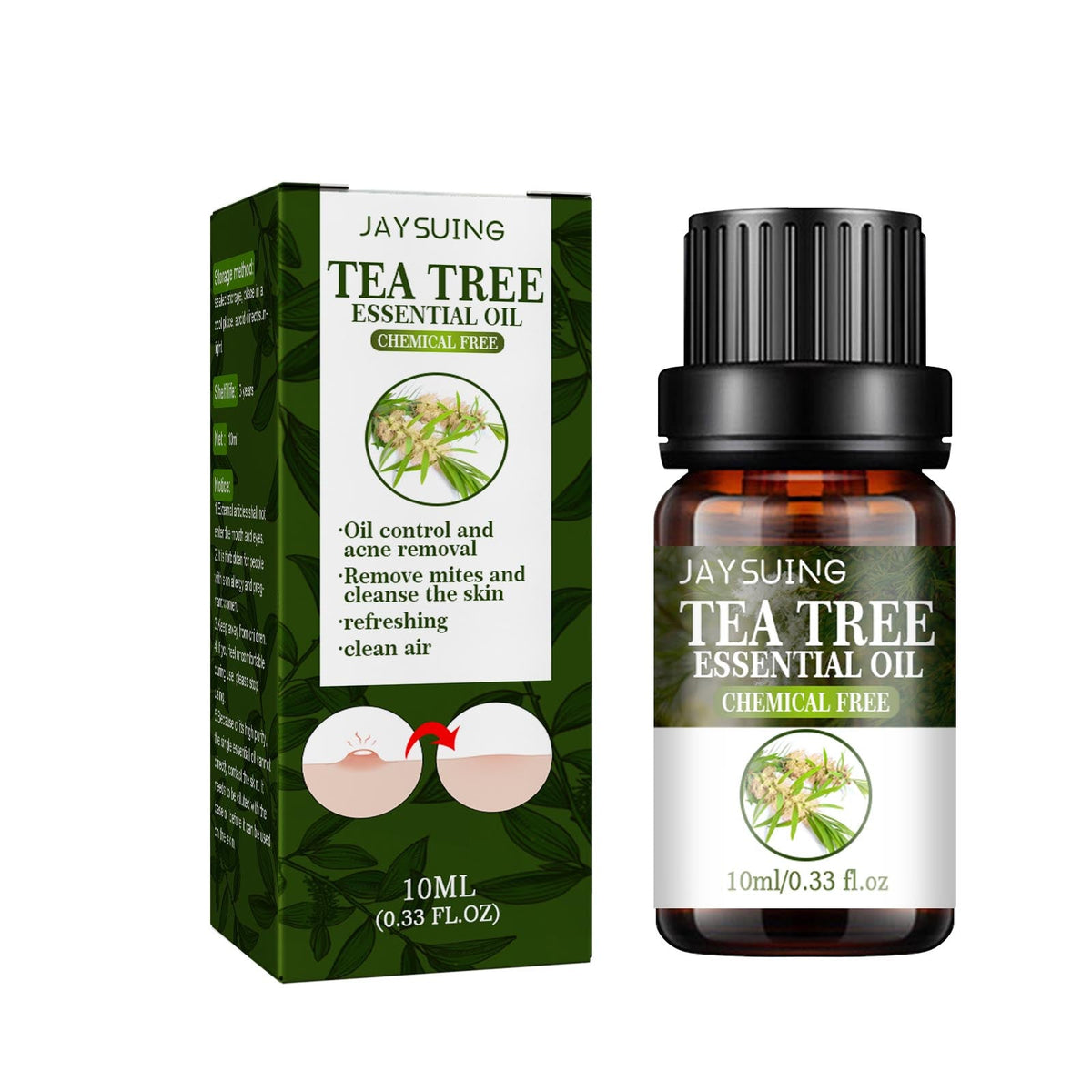Tea Tree Essential Oil, Repair Acne Pore Shrinkage Hydrating Face Care Essential Oil