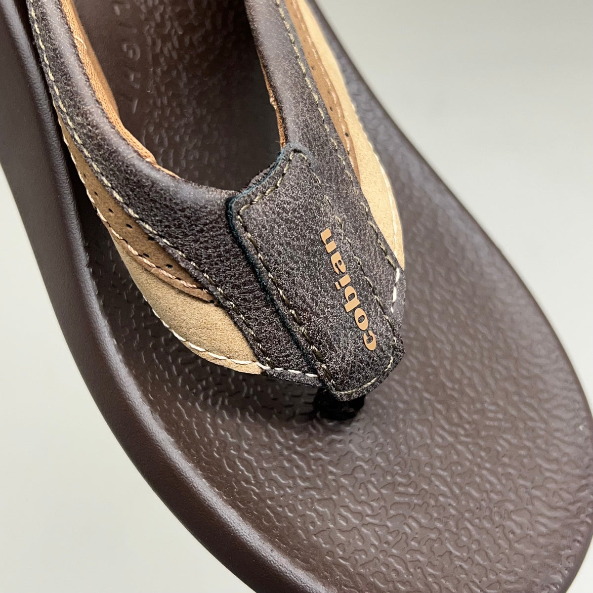 COBIAN Compass Synthetic Leather Strap Men's Sz 13, EU 46 Chocolate COM25-201-13