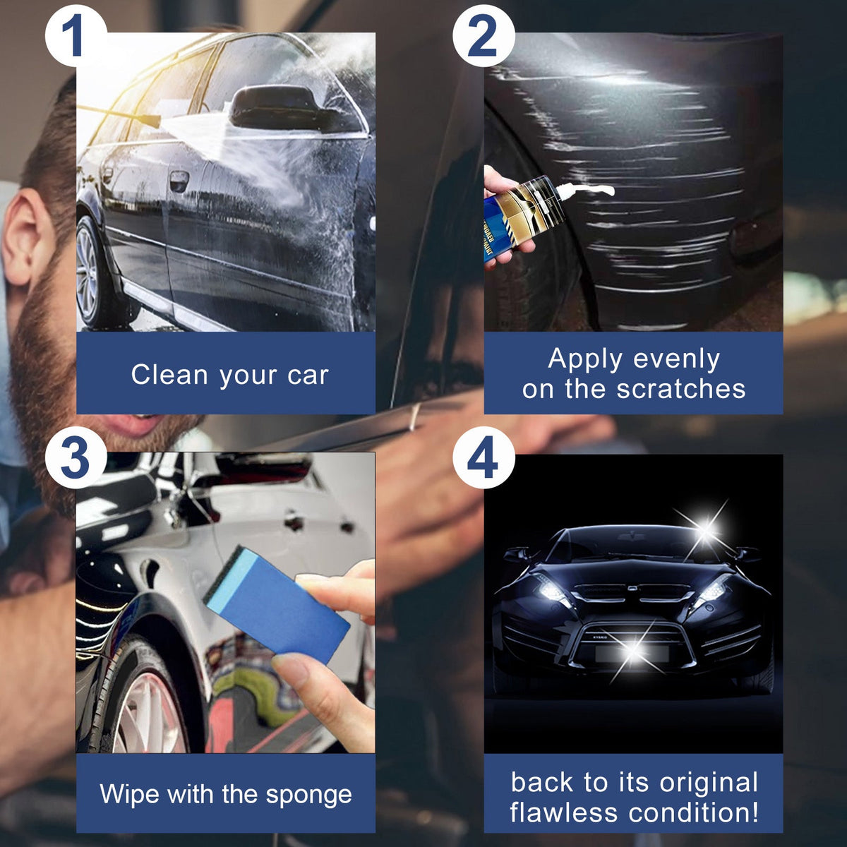 Car Scratch Repair Cream, Car Maintenance Refurbishment Paint Scratches Scratches Polishing Paint Repair Paste