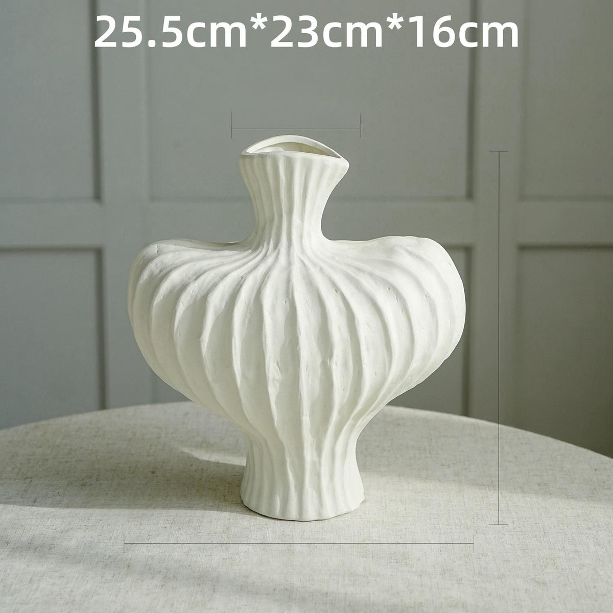 Plastic art imitation ceramic vase high-end decoration for living room desktop decoration