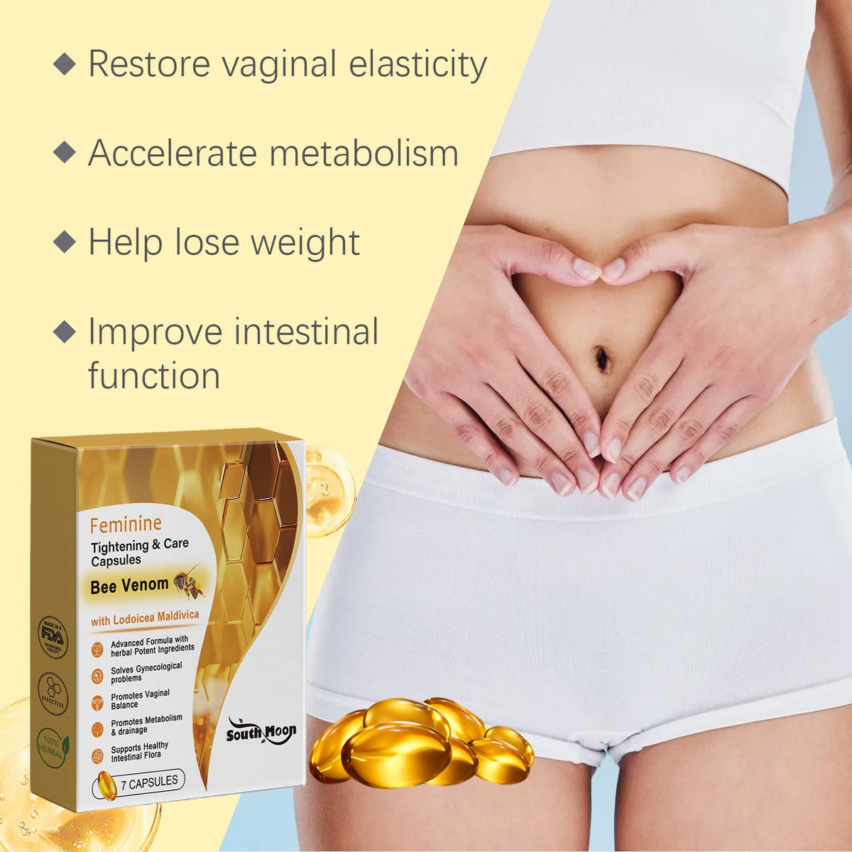 Women's Body Care Capsules Ease Women's Body Care Moisturizing Firming Tender Capsules