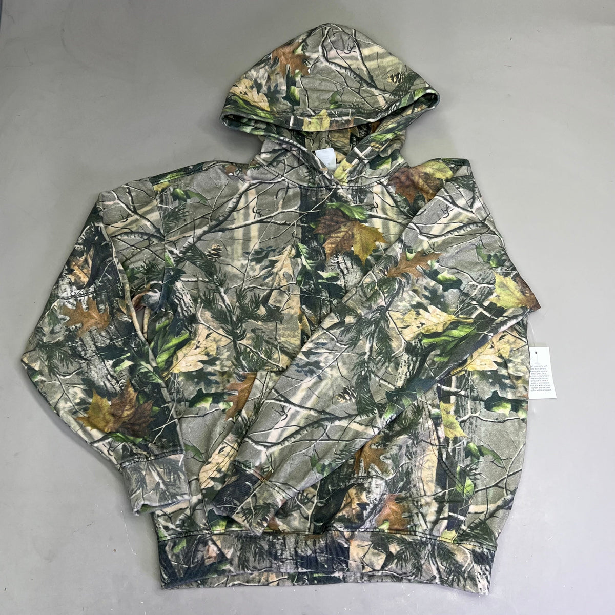 COTTON COLLECTIVE Special Hoodie 100% Cotton Fleece Unisex Sz M Camo Pattern