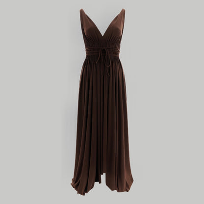 NORMA KAMALI Goddess Dress Unlined Women's Sz M/38 Chocolate KK3233PL292028