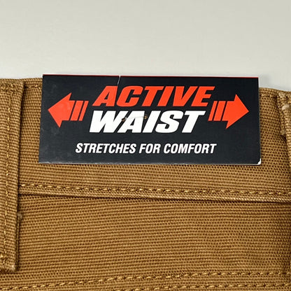 DICKIES Flex Regular Fit Double Knee Pant Men's Sz 38X34 Stonewashed Brown Duck