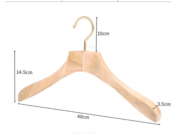 1PCS Household clothes hanging wooden anti-slip clothes rack