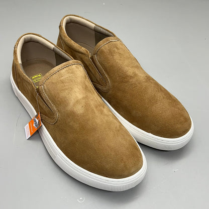 PROPET Kip Suede Slip-On Durocloud Foam Footbed Men's Sz 10 X(3E) Camel MCX074S