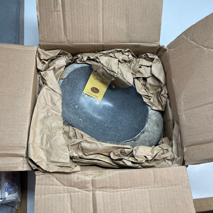 HABINI River Stone Bowl 15"x11.5"x5" Grey