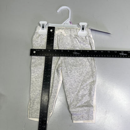 CARTERS (SET OF 2) Cotton Jogger Pants Baby's 9M Heather Grey/Ivory 1S992310