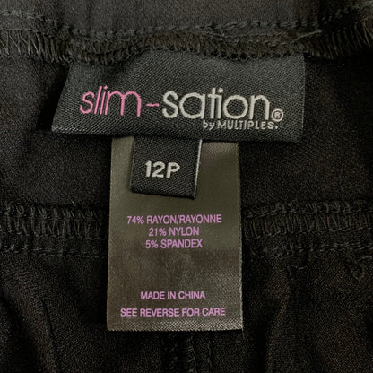 MULTIPLES Ankle Pants Petite Women's Sz 12P Black