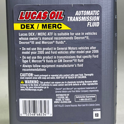LUCAS (6 PACK) Automatic Transmission Fluid 1 qt /946 ml