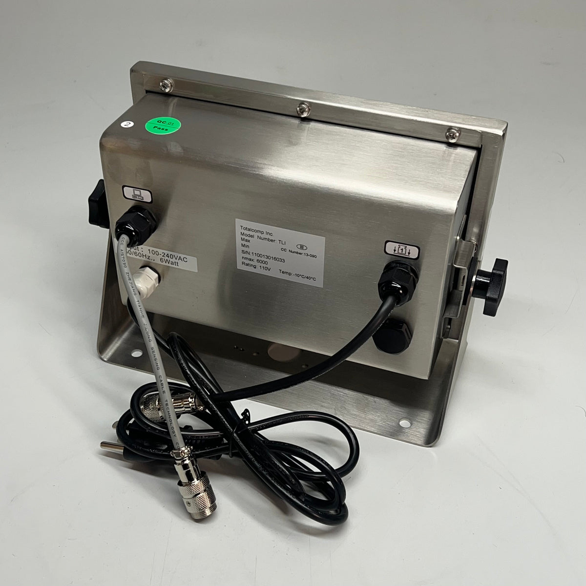 TOTAL COMP INC Stainless Steel Weight Indicator W/Power Cord 2" LCD 110013016033