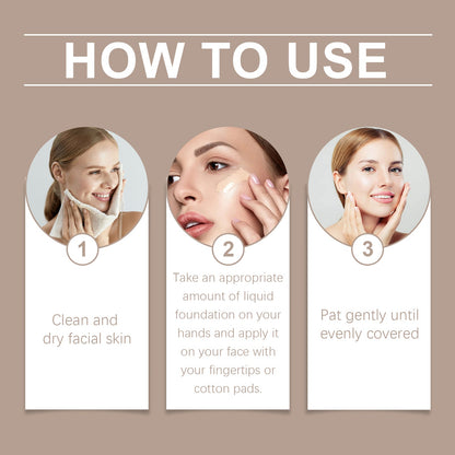 Moisturizing Liquid Foundation, Long-Lasting Moisturizing Refreshing Moisturizing Light Moisture Liquid Foundation
