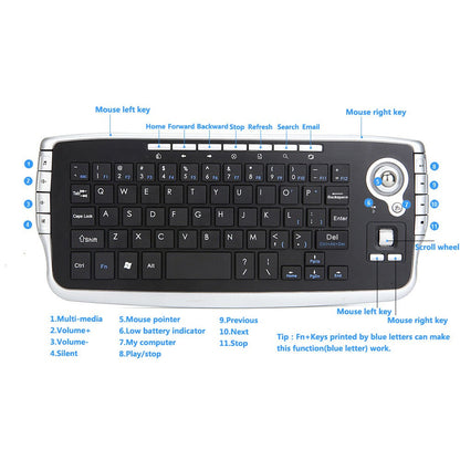 Air Flying Mouse Wireless Track Ball Keyboard Mini 2.4G Wireless Key Mouse 2-in-1 Mouse Keyboard Set