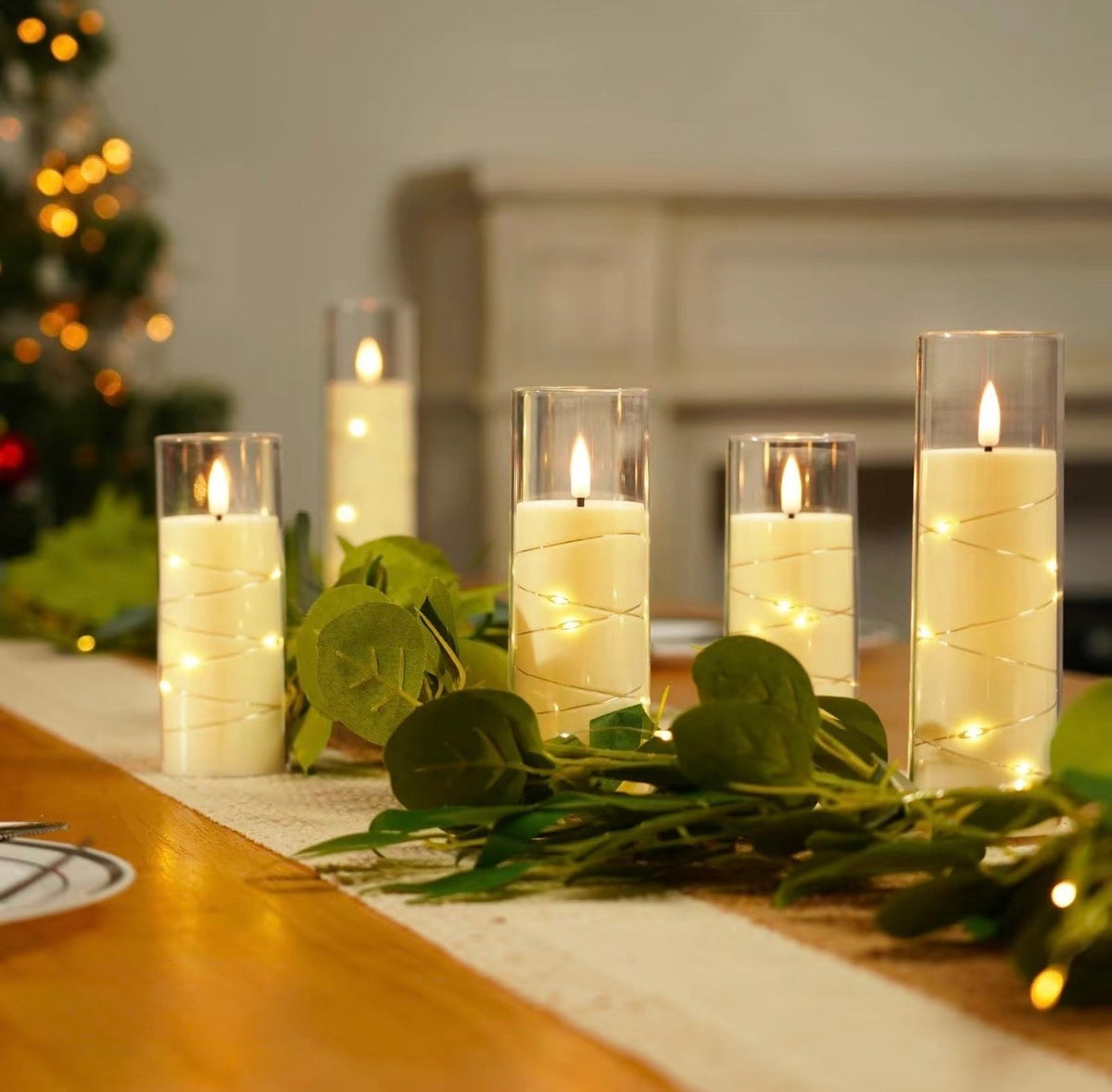 StarGlow LED Pillar Candles